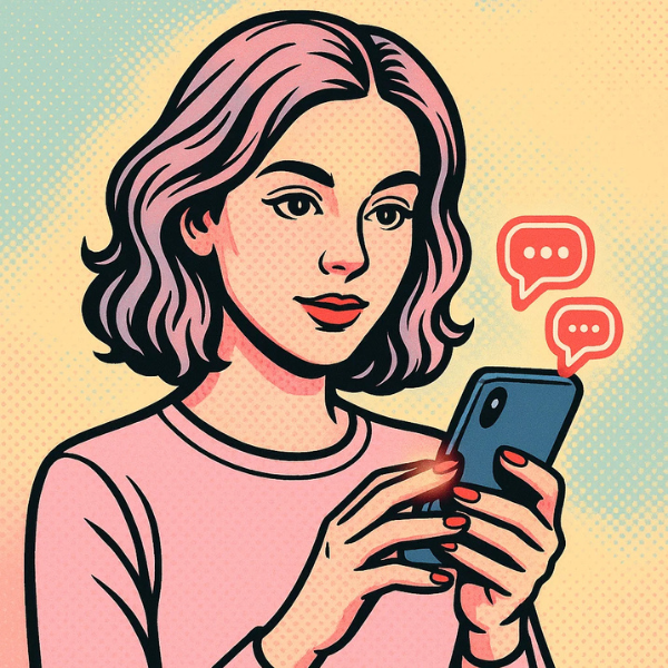 Portrait de Lara, experte réseaux sociaux pour Bloxio.