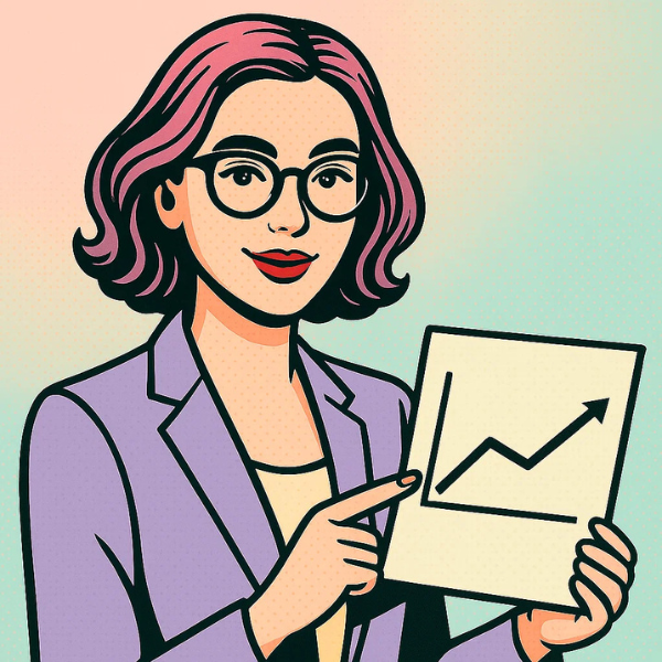 Portrait d'Eva, spécialiste en stratégies digitales pour Bloxio.