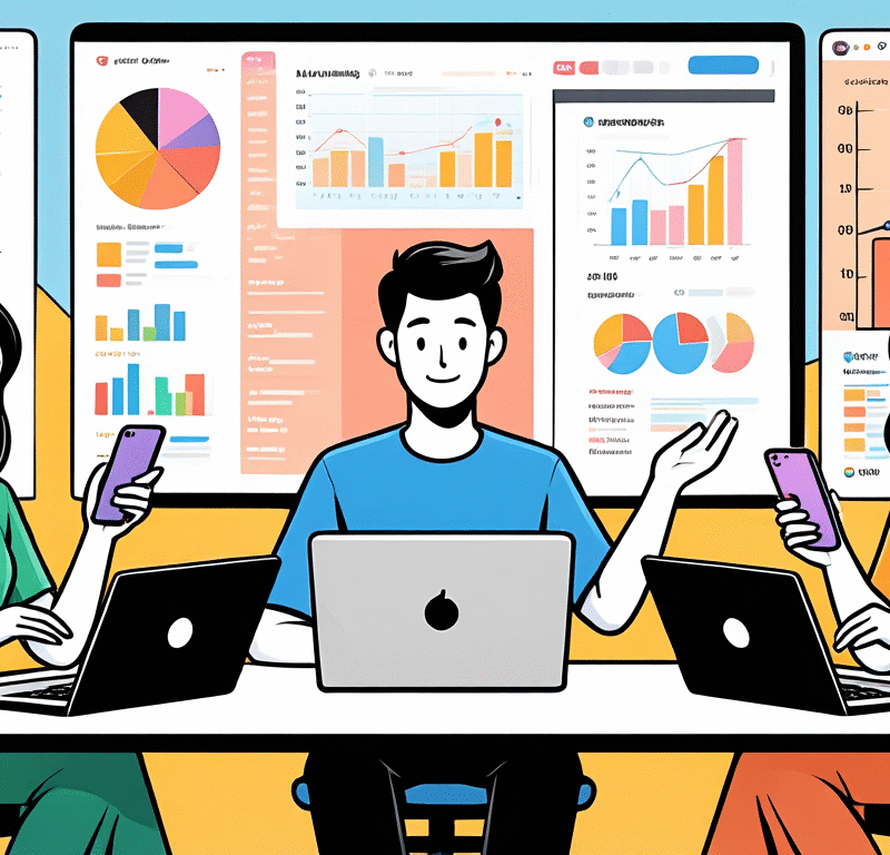 Guide complet du marketing digital avec les principaux leviers : SEO, publicité en ligne, réseaux sociaux, content marketing et email marketing