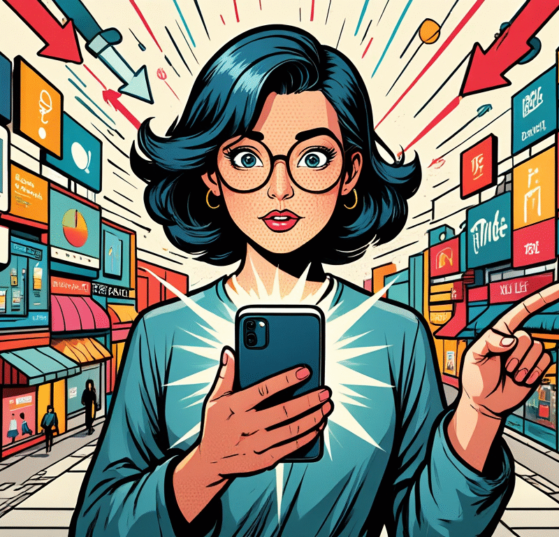 Illustration du concept drive-to-store montrant la connexion entre publicité digitale sur smartphone et trafic en magasin physique en France